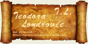 Teodora Londrović vizit kartica